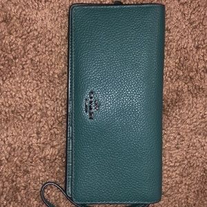Dark Teal Coach Wallet